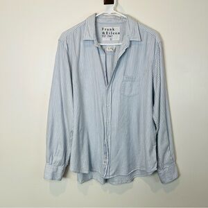 Frank & Eileen Striped Button Down Shirt L